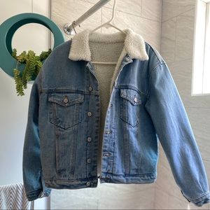 Brandy Melville Sherpa Denim Jacket